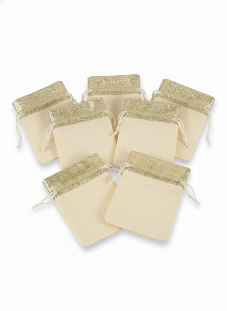 bourse en tissu velour  lot de 12 pieces  